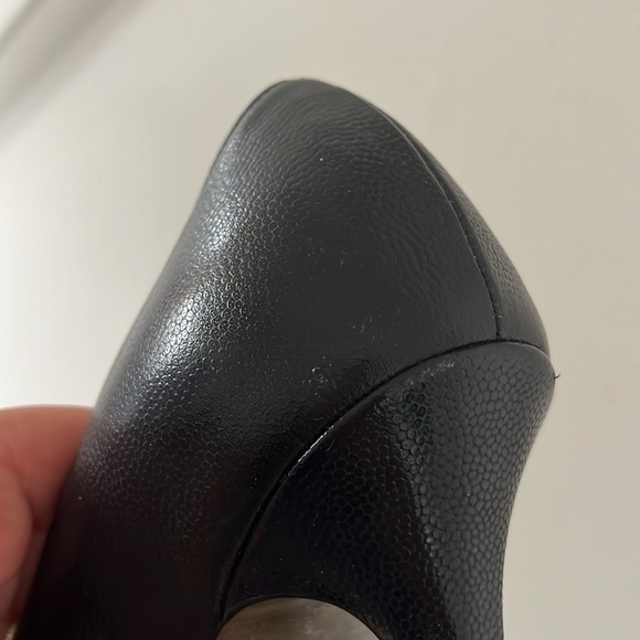 YSL Embossed Leather Double Platform Pumps - Picture 10 of 11